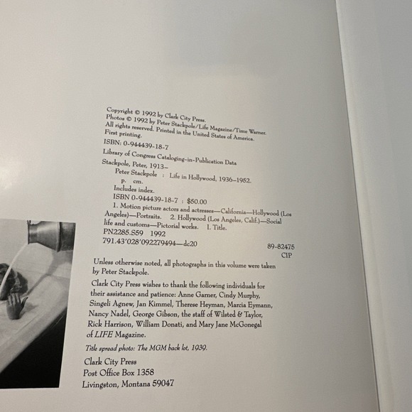 Peter Stackpole: Life in Hollywood, 1936-1952 HARDCOVER W/DUSTJACKET - Picture 9 of 14